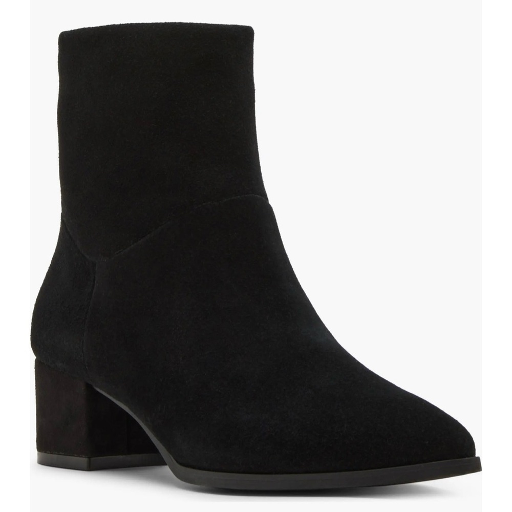 BLONDO Waterproof AMY Women’s Black Suede Block Heel Ankle Boots NEW